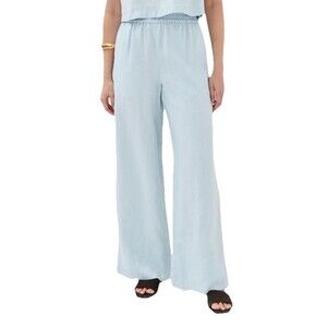 Le bop Margot Pants Size Small Wide Leg Beachy 100% Linen Resort